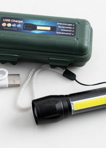 0535 Кишеньковий акумуляторний світлодіодний ліхтар з USB зарядкою (1 од.) - фото 2