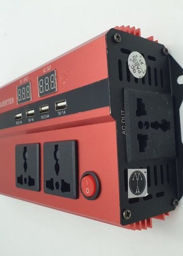 8812 Інвертор напруги 12-220V 2000В на три універсальних розетки (1 од.) - фото 3