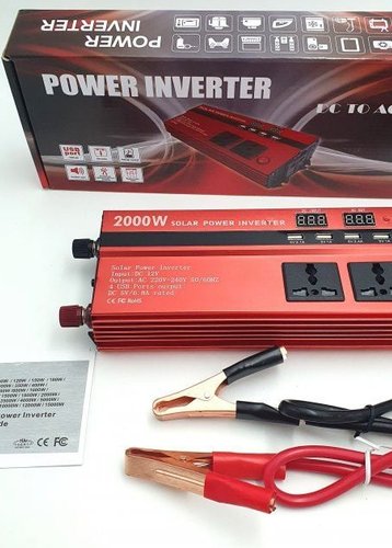 8812 Інвертор напруги 12-220V 2000В на три універсальних розетки (1 од.) - фото 5